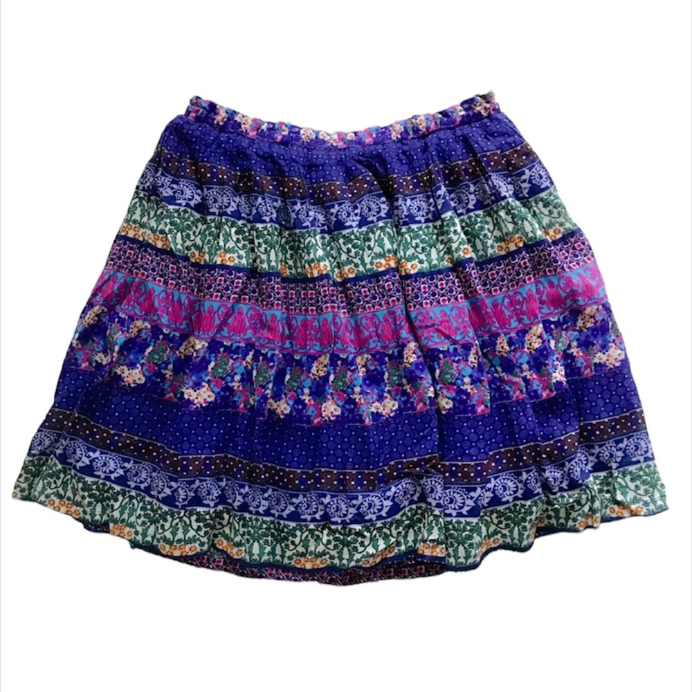 Emmelee multicolored short boho skirt